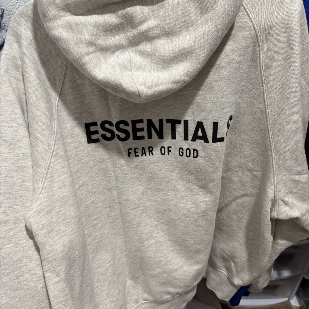 Essentials Fear of God Light Gray Hoodie